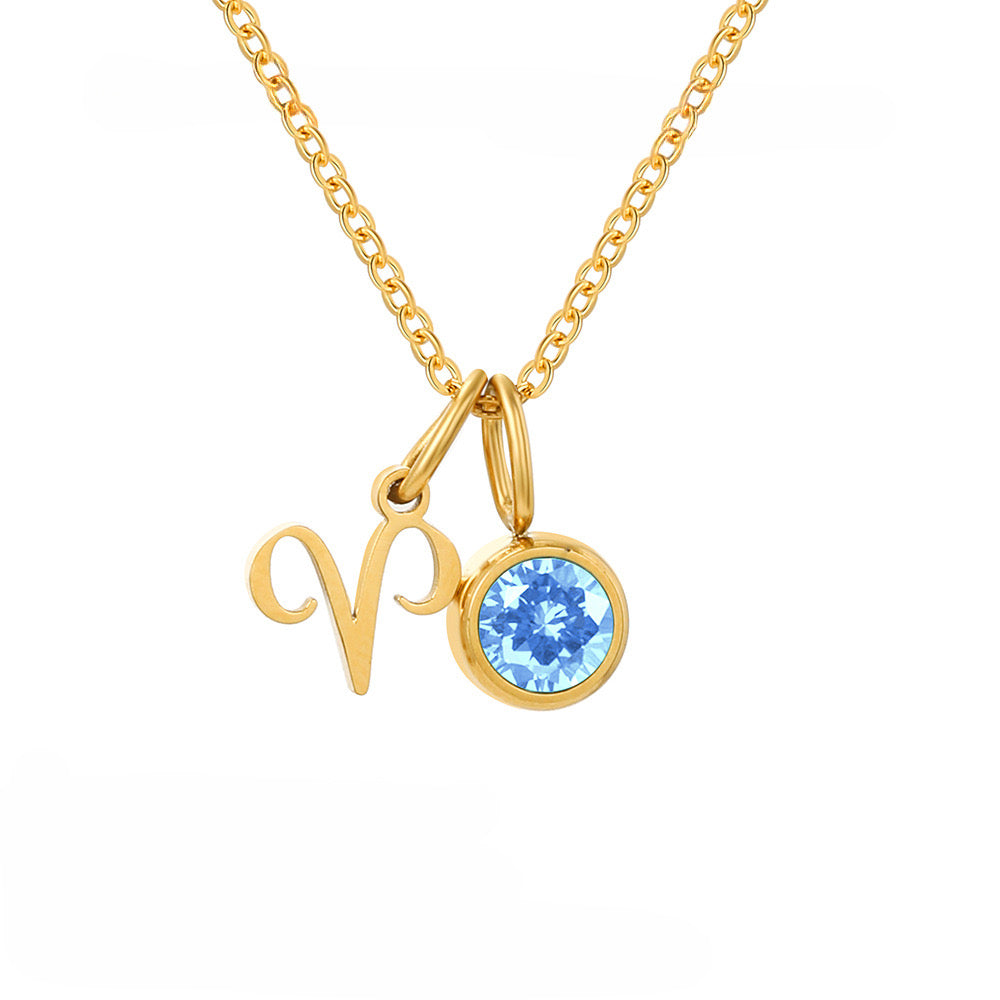 Collar zodiacal birthstone