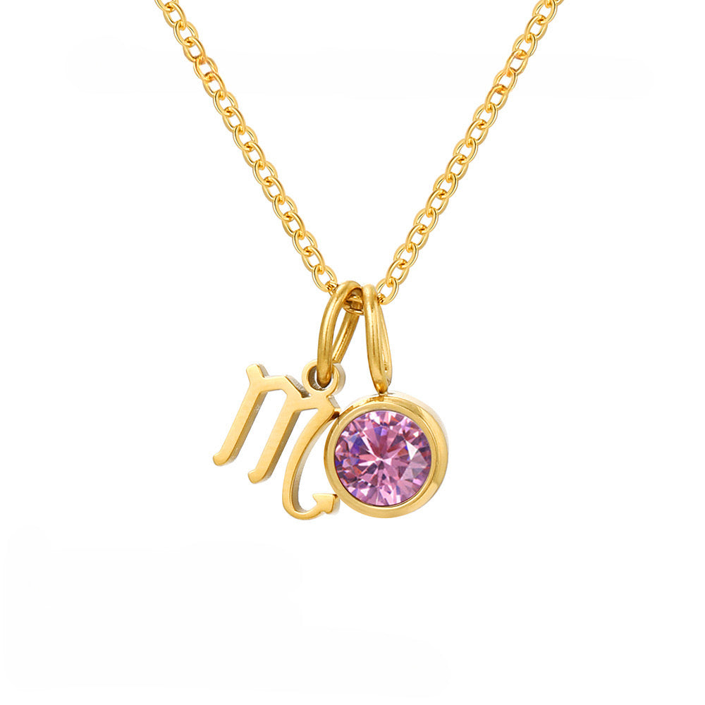 Collar zodiacal birthstone