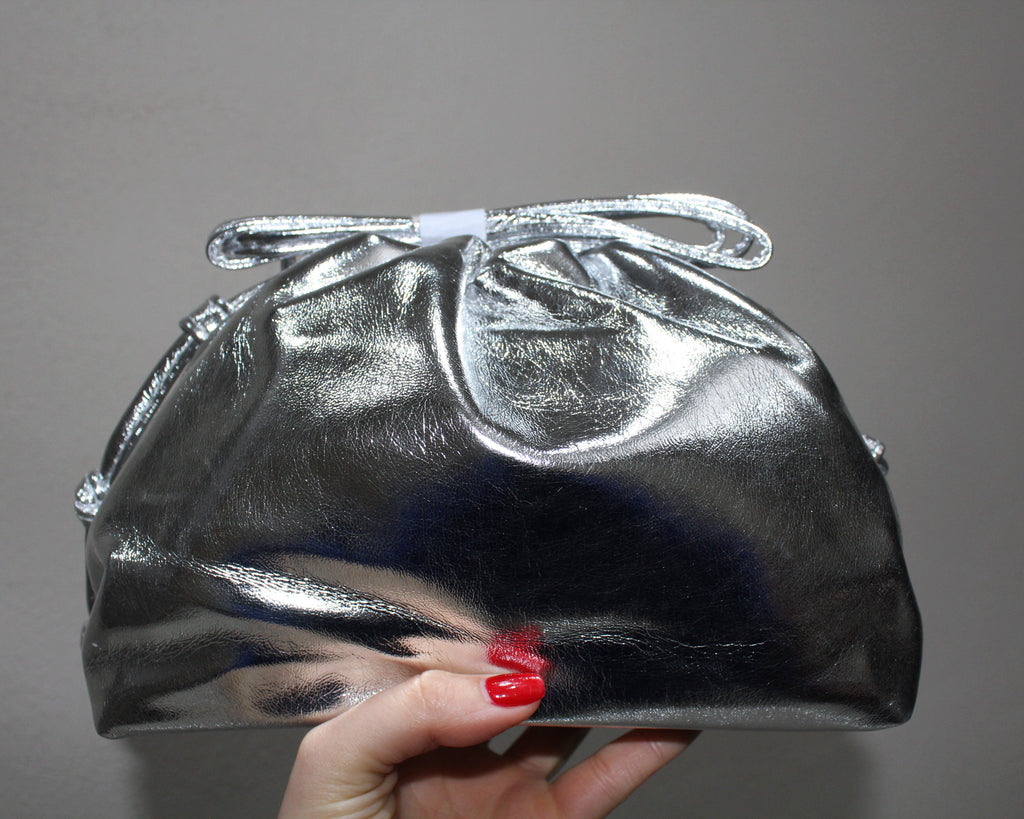 Soft Metallic Pouch Bag