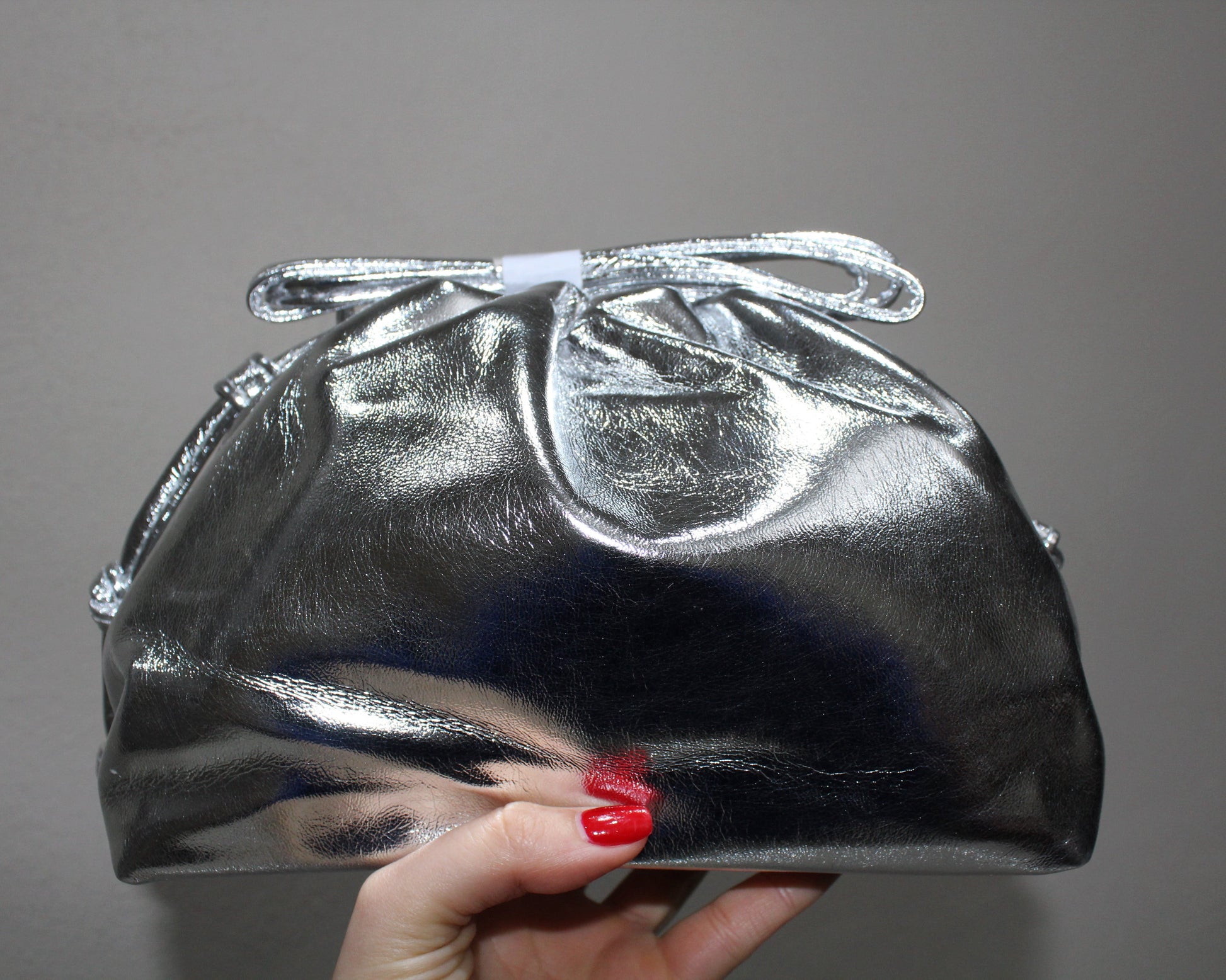Soft Metallic Pouch Bag