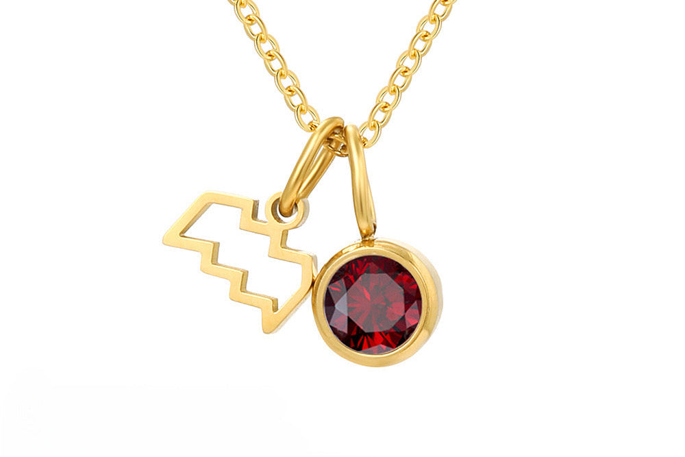 Collar zodiacal birthstone